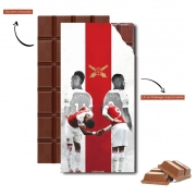 Tablette de chocolat personnalisé Lacazette x Aubameyang Celebration Art