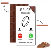 Tablette de chocolat personnalisé Le rugby m'appelle
