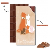 Tablette de chocolat personnalisé Les aristochats minimalist art