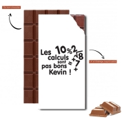 Tablette de chocolat personnalisé Les calculs ne sont pas bon Kevin - Prénom personnalisable