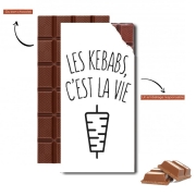 Tablette de chocolat personnalisé Les Kebabs cest la vie