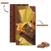Tablette de chocolat personnalisé Lion Geometric Brown