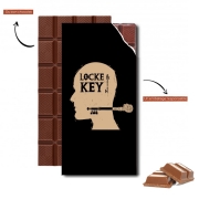 Tablette de chocolat personnalisé Locke Key Head Art