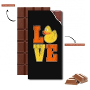 Tablette de chocolat personnalisé Canard D'amour