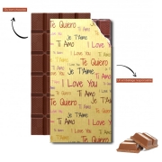 Tablette de chocolat personnalisé Love Letters
