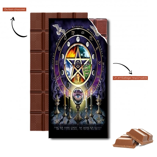 Tablette de chocolat personnalisé Magie Wicca