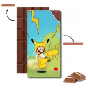 Tablette de chocolat personnalisé Mario mashup Pikachu Impact-hoo!