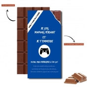 Tablette de chocolat personnalisé Mauvais perdant - Bleu Playstation