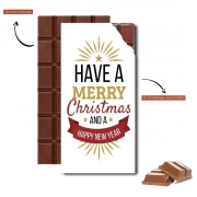 Tablette de chocolat personnalisé Merry Christmas and happy new year