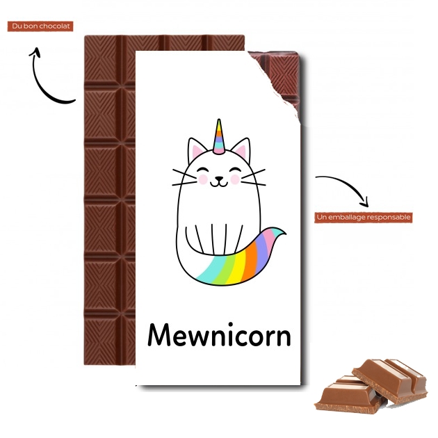 Tablette de chocolat personnalisé Mewnicorn Licorne x Chat