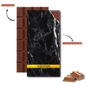 Tablette de chocolat personnalisé Minimal Marbre Noir