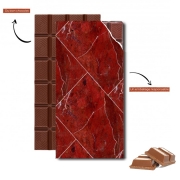Tablette de chocolat personnalisé Minimal Marble Red
