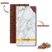 Tablette de chocolat personnalisé Minimal Marble White