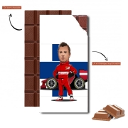 Tablette de chocolat personnalisé MiniRacers: Kimi Raikkonen - Ferrari Team F1