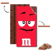 Tablette de chocolat personnalisé M&M's Rouge