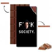 Tablette de chocolat personnalisé Mr Robot Fuck Society