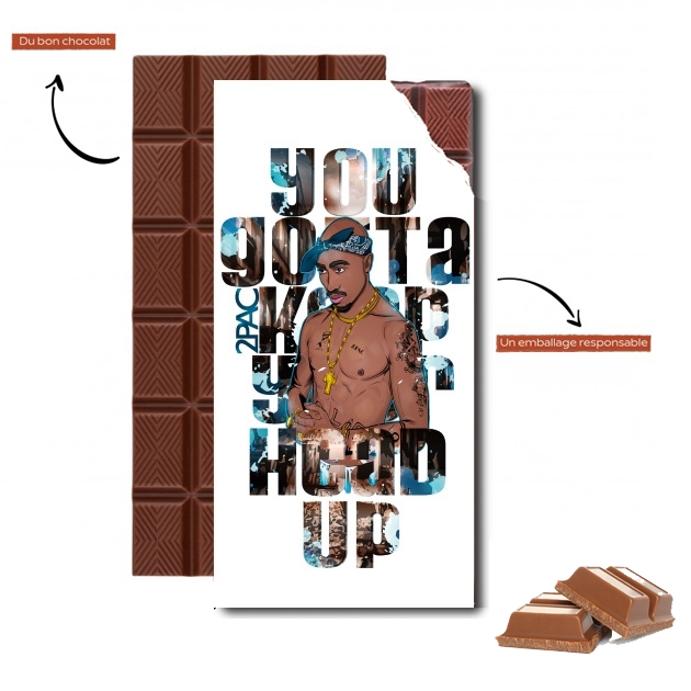 Tablette de chocolat personnalisé Music Legends: 2Pac Tupac Amaru Shakur