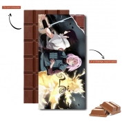 Tablette de chocolat personnalisé Naruto Sakura Sasuke Team7