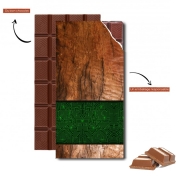 Tablette de chocolat personnalisé Natural Wooden Wood Oak