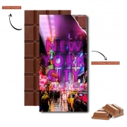 Tablette de chocolat personnalisé New York City Broadway - Couleur rose 