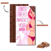 Tablette de chocolat personnalisé October breast cancer awareness month