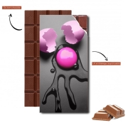 Tablette de chocolat personnalisé Oeuf Rose