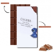 Tablette de chocolat personnalisé Ohana signifie famille