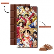 Tablette de chocolat personnalisé One Piece Luffy