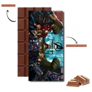 Tablette de chocolat personnalisé One Piece Mashup Avengers