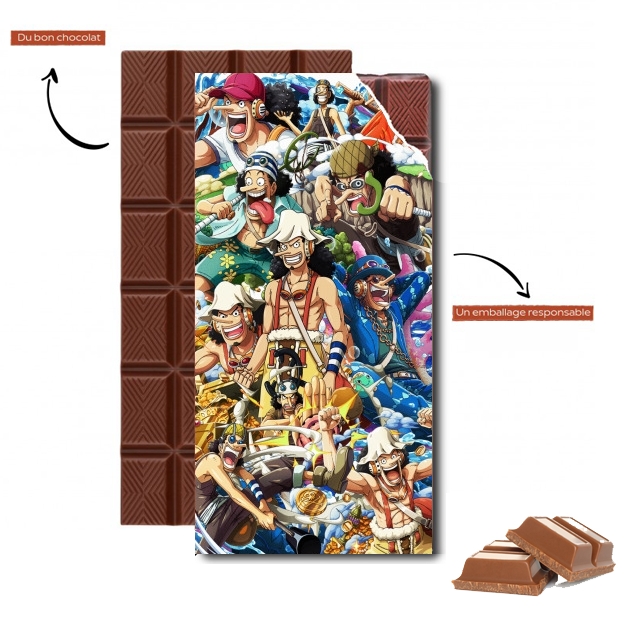 Tablette de chocolat personnalisé One Piece Usopp