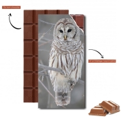 Tablette de chocolat personnalisé owl bird on a branch
