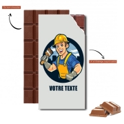 Tablette de chocolat personnalisé Logo peintre - Artisan bâtiment avec texte personnalisable