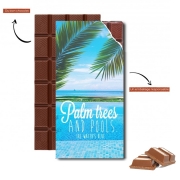 Tablette de chocolat personnalisé Palm Trees