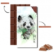 Tablette de chocolat personnalisé Panda Watercolor