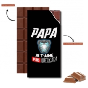Tablette de chocolat personnalisé Papa je t'aime plus que 3x1000