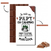 Tablette de chocolat personnalisé Papy en camping car