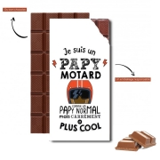 Tablette de chocolat personnalisé Papy motard