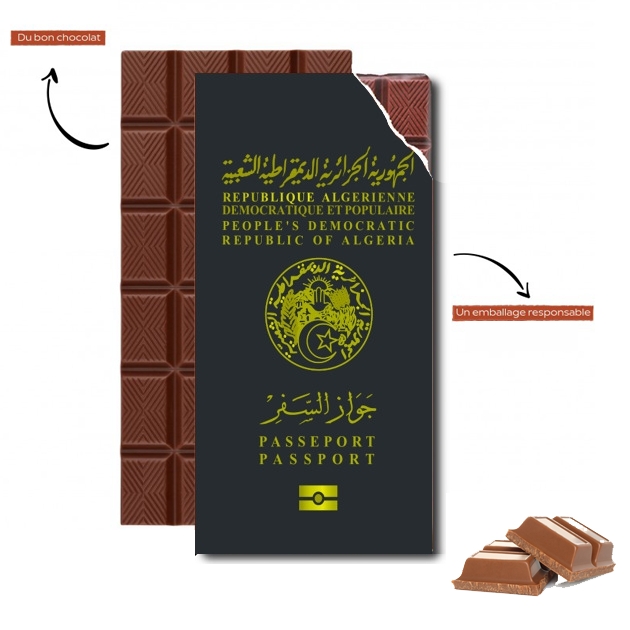 Tablette de chocolat personnalisé Passeport Algérien