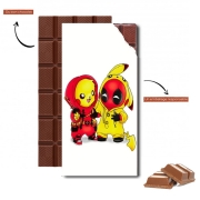 Tablette de chocolat personnalisé Pikachu x Deadpool
