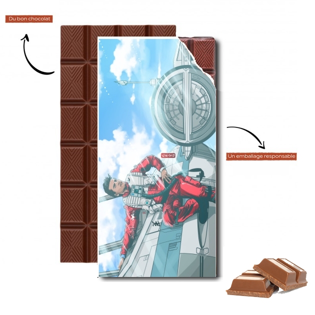 Tablette de chocolat personnalisé Pilot Poe Wing Manga Episode VII