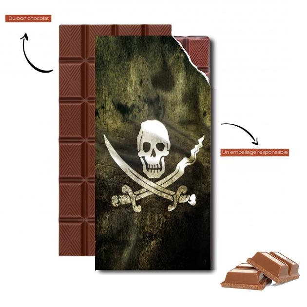 Tablette de chocolat personnalisé Pirate - Tete De Mort