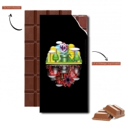 Tablette de chocolat personnalisé Plants Mario x Upside Down Stranger Things