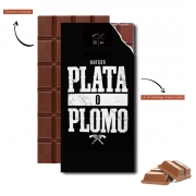Tablette de chocolat personnalisé Plata O Plomo Narcos Pablo Escobar