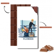 Tablette de chocolat personnalisé Plombier avec outils