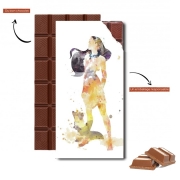 Tablette de chocolat personnalisé Pocahontas Watercolor Art