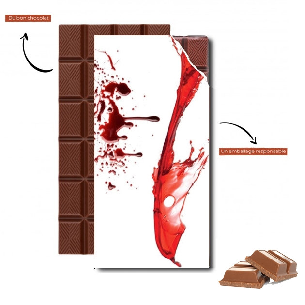 Tablette de chocolat personnalisé Flaque de sang