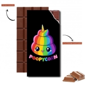 Tablette de chocolat personnalisé Poopycorn Caca Licorne