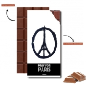 Tablette de chocolat personnalisé Pray For Paris - Tour Eiffel