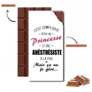 Tablette de chocolat personnalisé Princesse et anesthésiste
