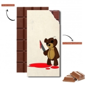 Tablette de chocolat personnalisé Psycho Teddy